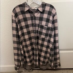 NEW Plaid Button-Up Shirt. SOFT and STRETCHY